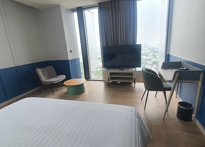 ホテル The Quarter Ramkhamhaeng By Uhg- Close To 1981 Mall- Rajamangala Stadium Airport Link